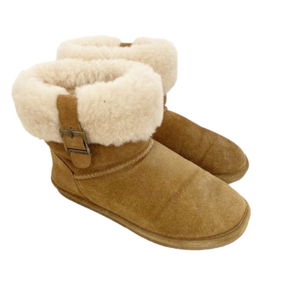 Bearpaw Tan Faux Fur Lined Boots Sz 7